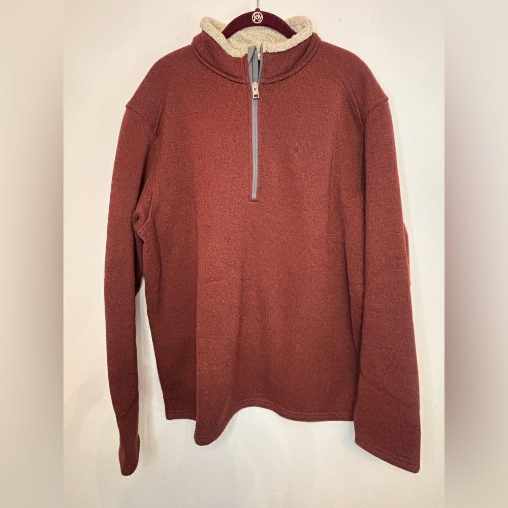 Columbia EUC red fleece quarter zip up sweater Size XL